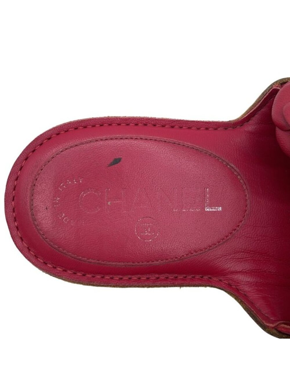 Chanel Camellia Design Sandals Red 37 - Picture 5 of 6